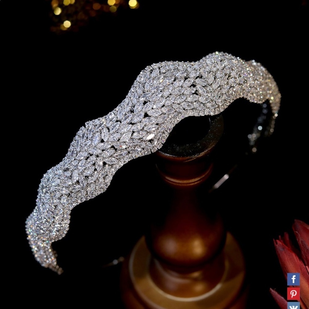Marquise Crystal Wedding Head Piece